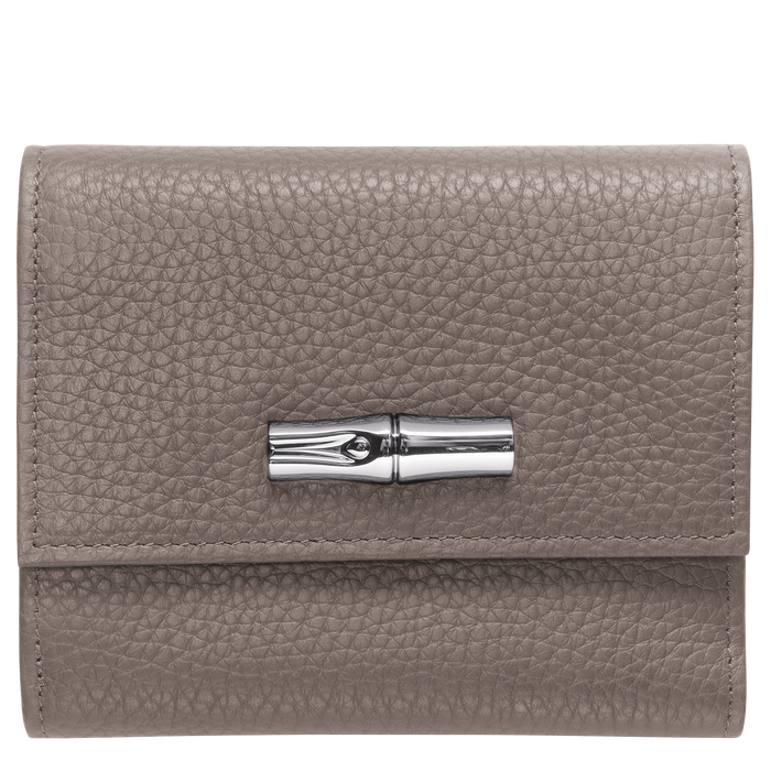 Roseau Essential Brieftasche im Kompaktformat, Grau