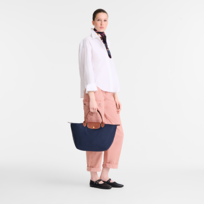 Le Pliage Original 手提包 M , 海軍藍色 - 再生帆布