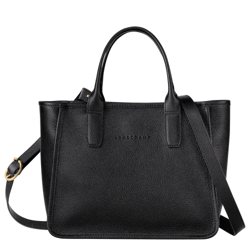 Sac cabas M Le Foulonn Cuir Noir Longchamp LU