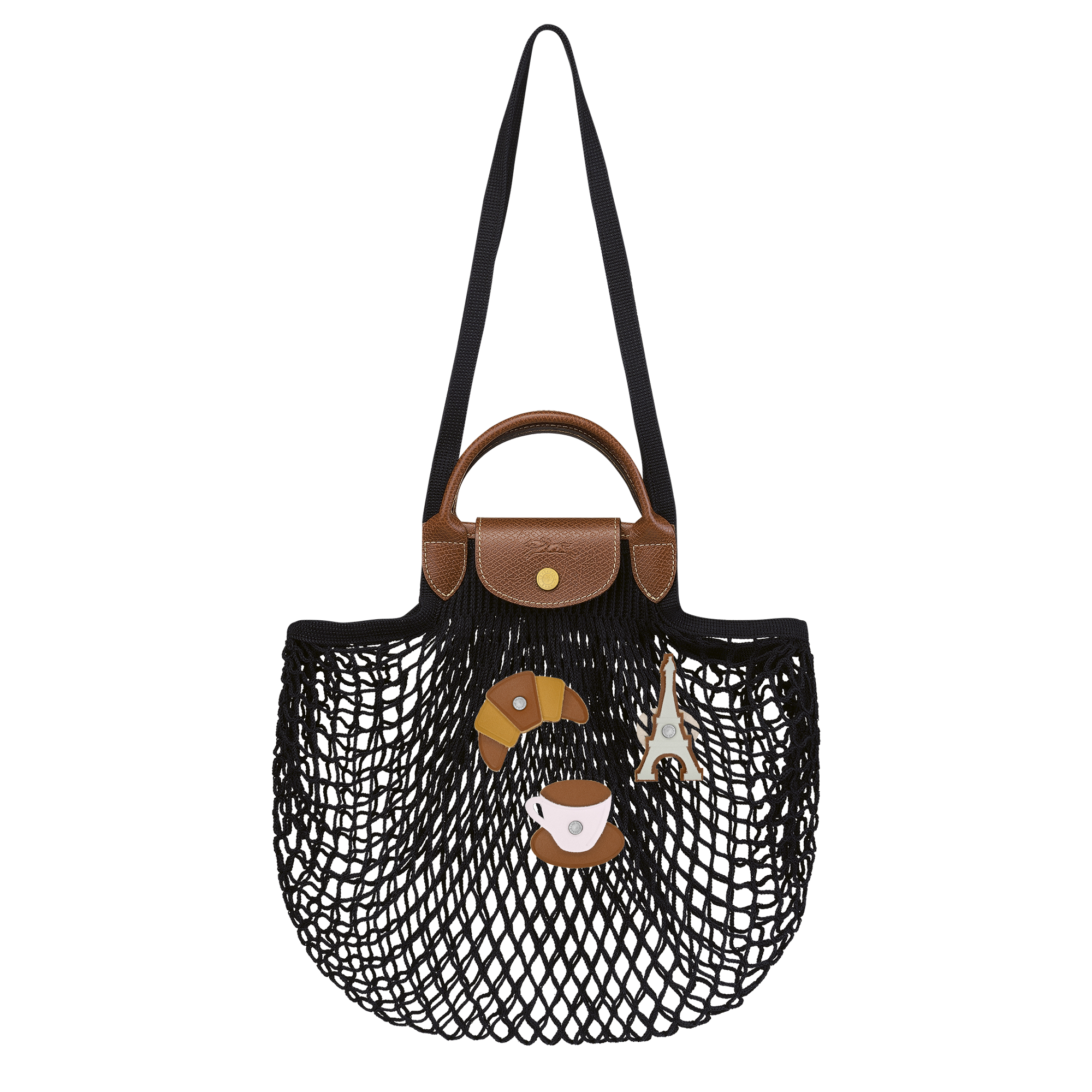 Le Pliage Filet Mesh bag L, Black