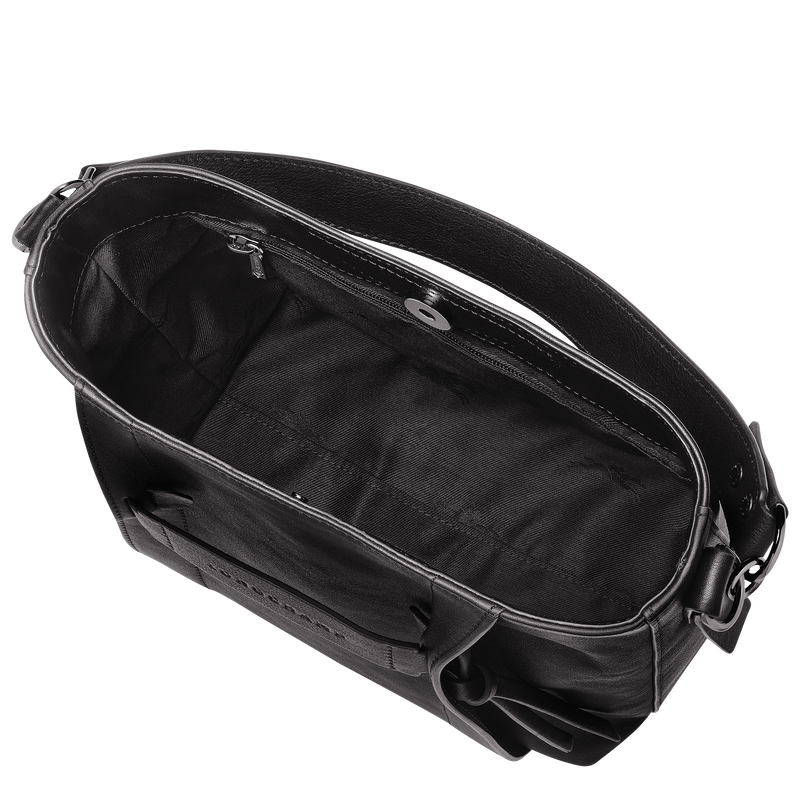 Longchamp 3D 斜背袋 S , 黑色 - 皮革  - 查看 5 6