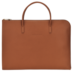 Le Foulonné S Briefcase , Caramel - Leather