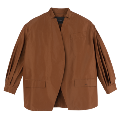 Kimono jacket , Cognac - Techno taffeta
