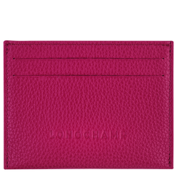 Le Foulonné Card holder , Beetroot - Leather