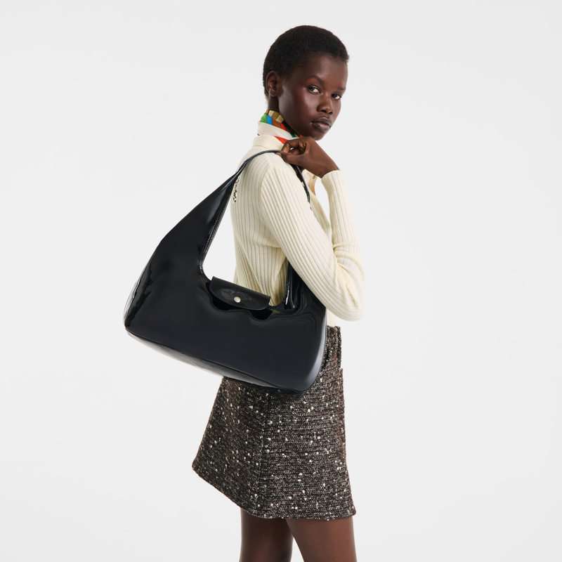 Le Pliage Xtra L ショルダーバッグ ブラック - レザー | ロンシャン JP