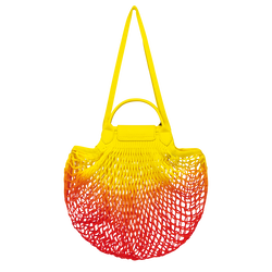 Le Pliage Filet Bolso con asa superior L, Amarillo/Naranja