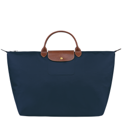 Le Pliage Original L Travel bag , Navy - Recycled canvas