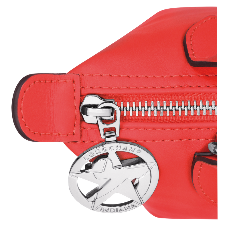 Longchamp x Robert Indiana Bolso con asa superior XS , Cuero - Rojo  - Vista 5 de 5