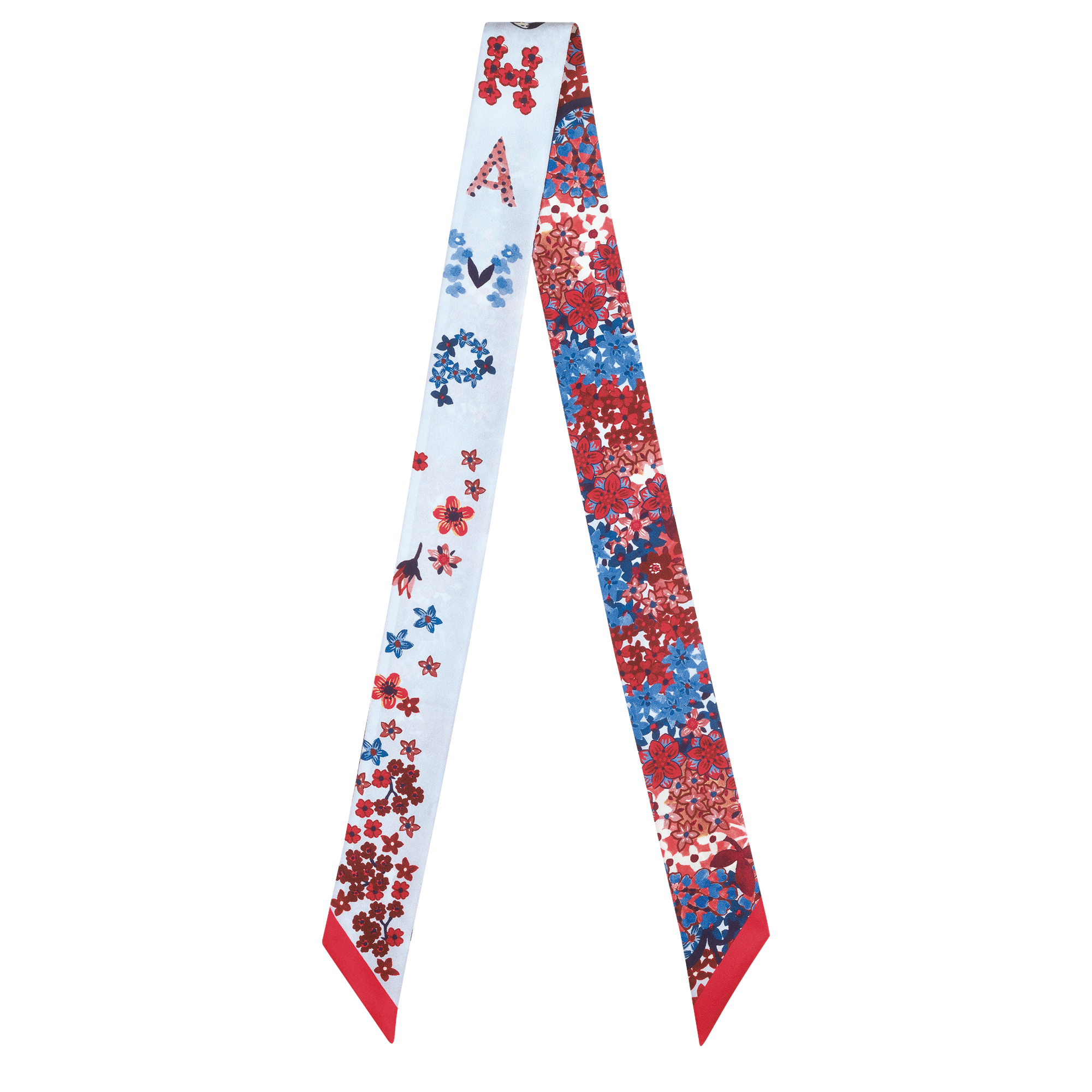 Collier de fleurs Seidenschal, Rot