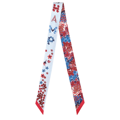 Seidenschal Collier de fleurs , Seide - Rot - Ansicht 1 von 2