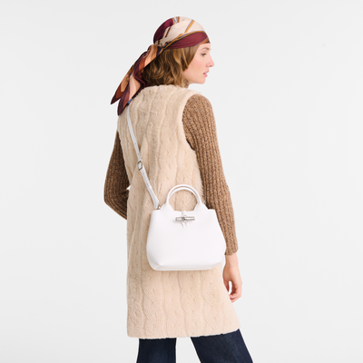 Sac à main S Le Roseau , Cuir - Blanc