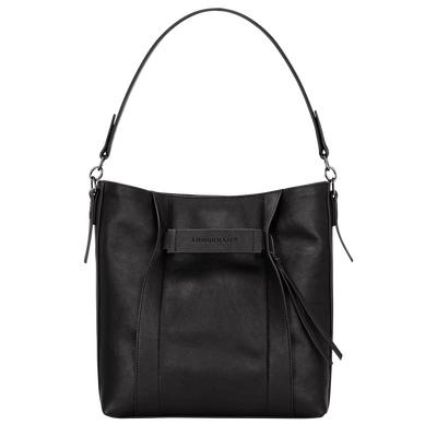 Longchamp 3D Schultertasche M, Schwarz