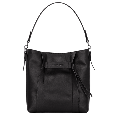 Sac porté épaule M Longchamp 3D , Cuir - Noir - Vue 1 de 6