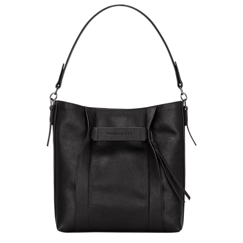 Sac porté épaule M Longchamp 3D , Cuir - Noir  - Vue 1 de 6