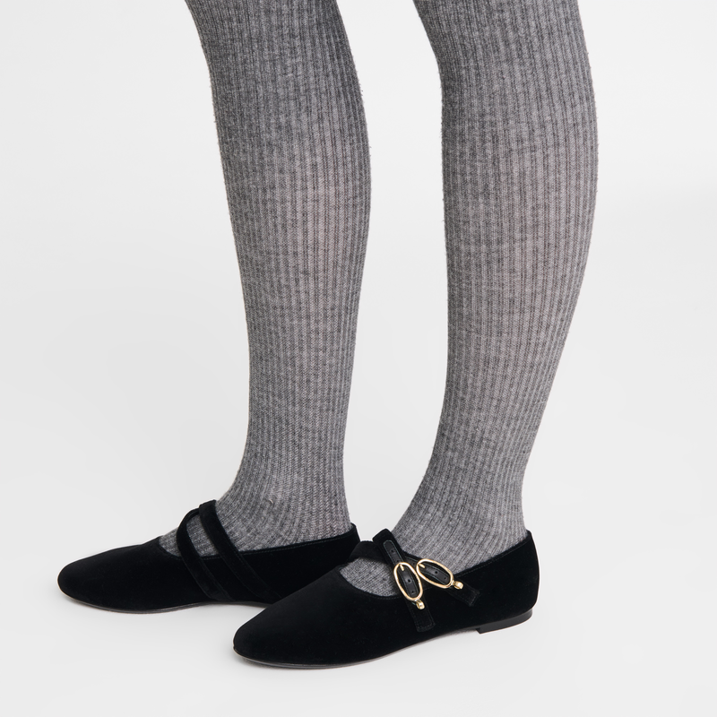 Le Foulonn&eacute; Ballerinas , Black - Leather  - View 4 of  4