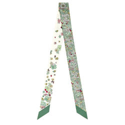 Frise Fleurie Headband , Green - Silk