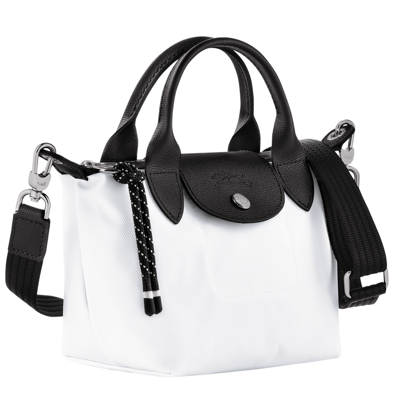 Le Pliage Energy Bolso con asa superior XS , Lona reciclada - Blanco  - Vista 3 de 6