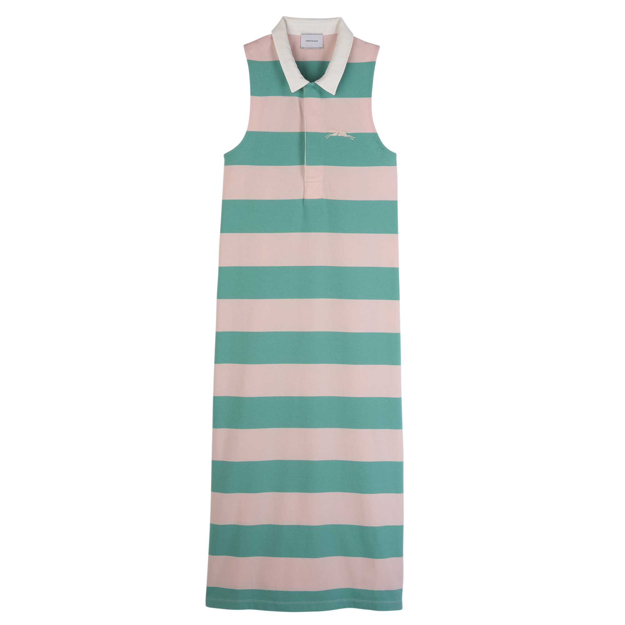Polo dress Ballerina/Mint - Striped jersey 4 US | Longchamp US Polo dress Ballerina/Mint - Striped jersey 4 US | Longchamp US
