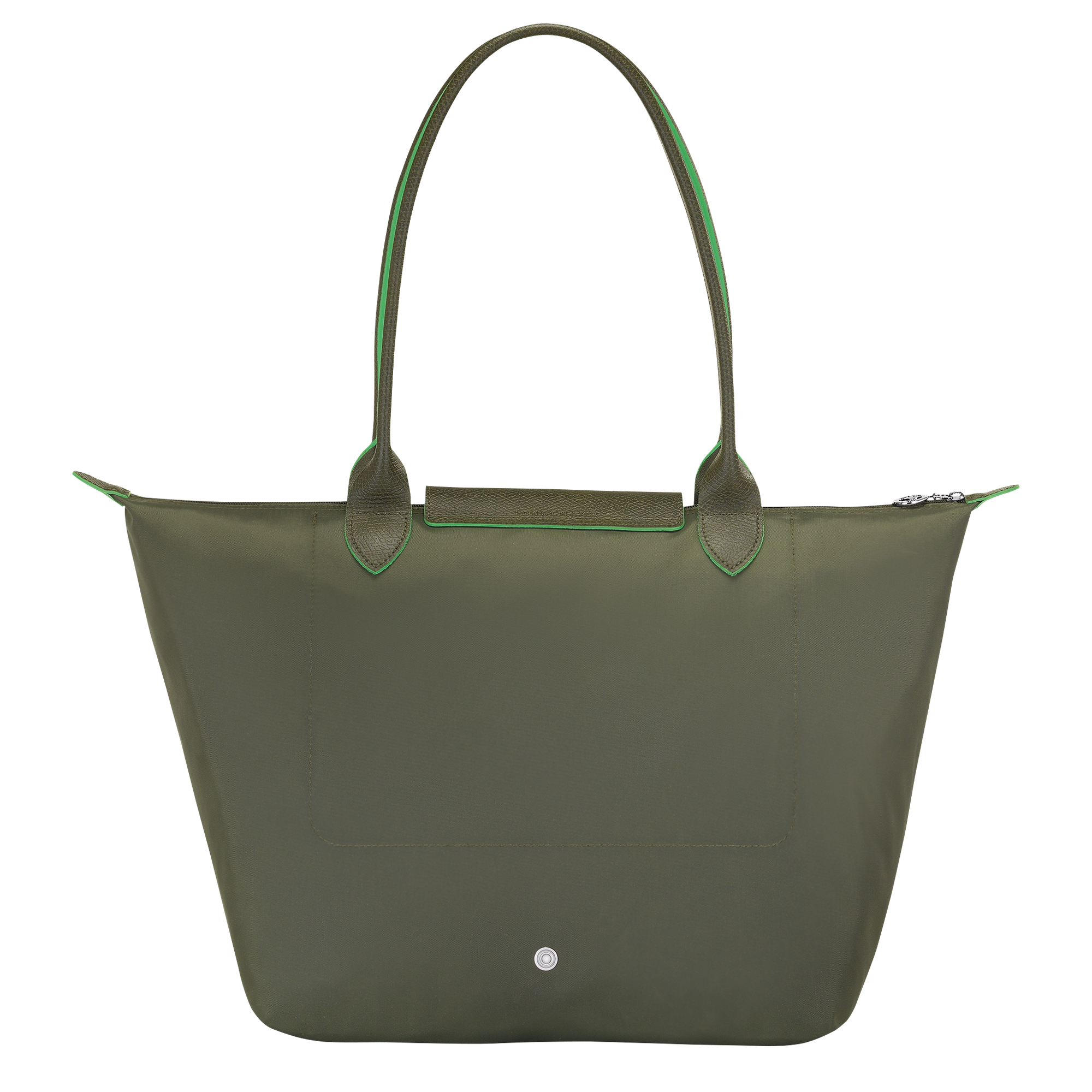 longchamp green leather bag