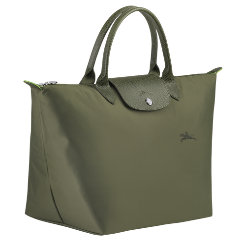 Le Pliage Green Tas met handgreep aan de bovenkant M , Groen - Gerecycled canvas - Weergave 3 van  6