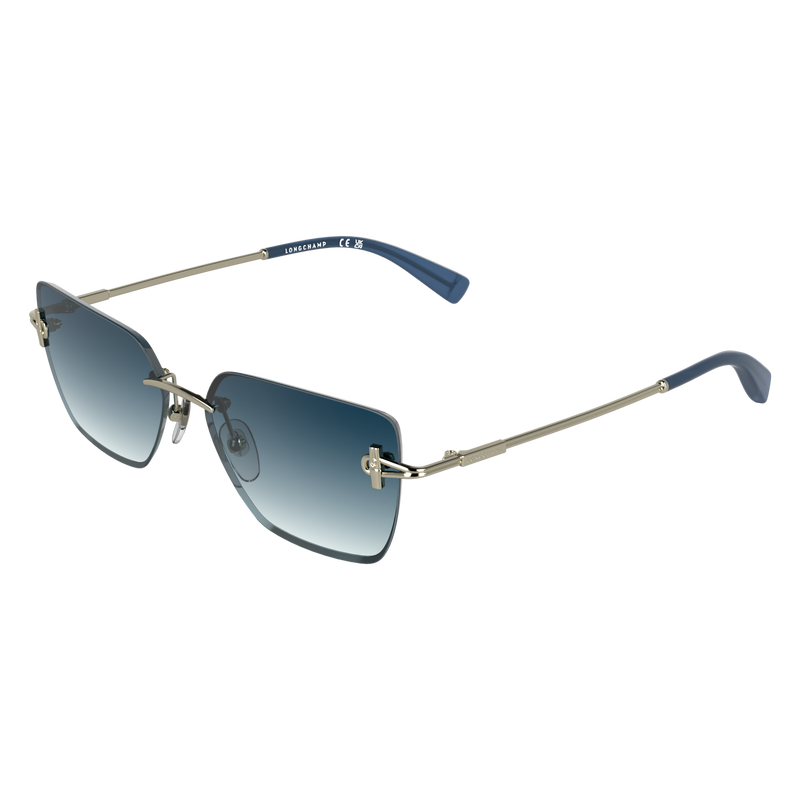 Lunettes de soleil , Autre - Dor&eacute;/Bleu  - Vue 2 de 2
