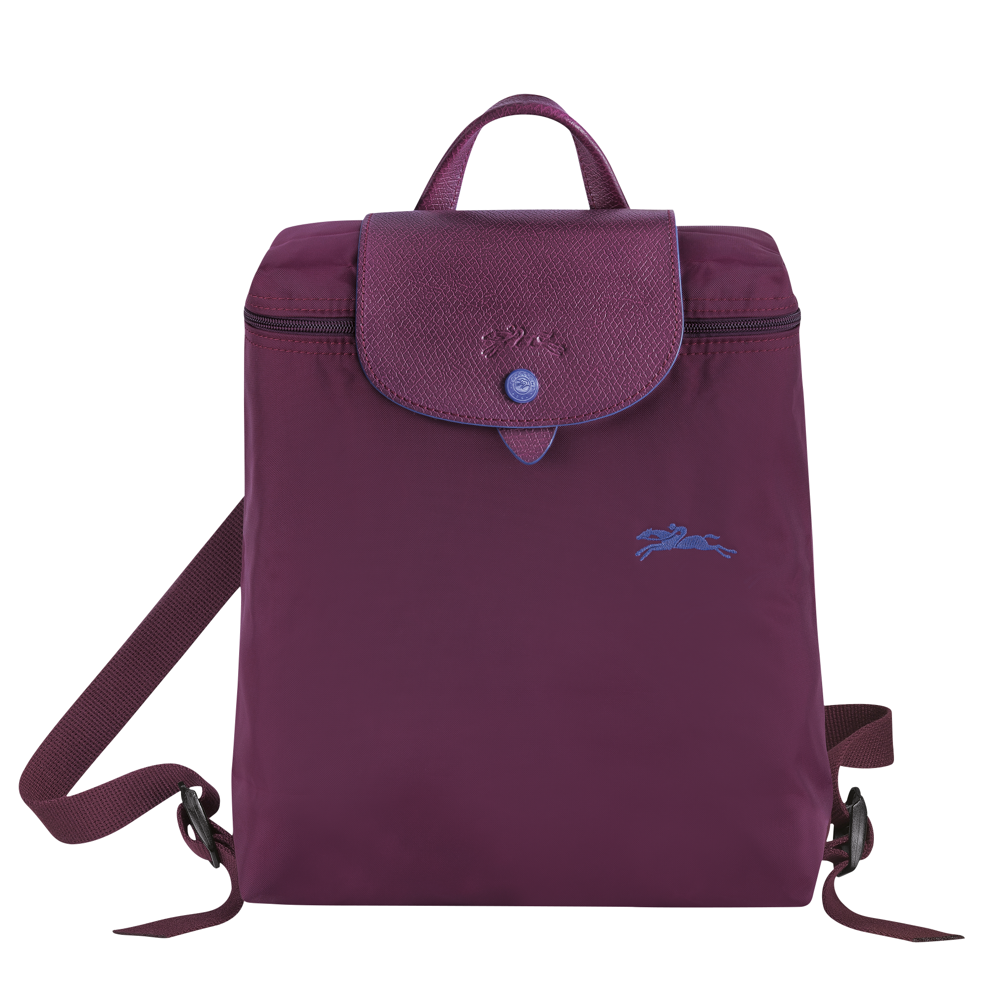 purple longchamp backpack