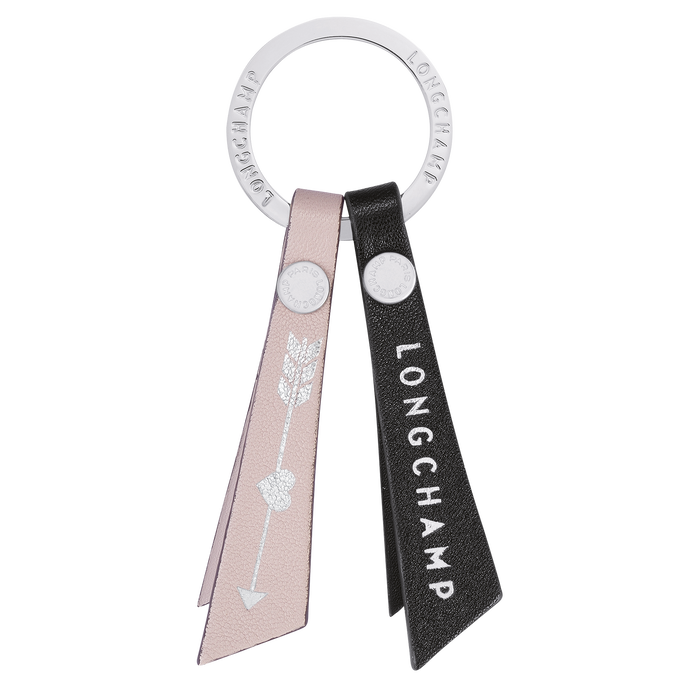 Le Pliage Cuir Key-rings, Black/Pale pink