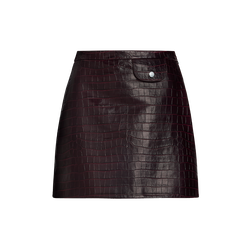 Skirt , Mocha - Leather