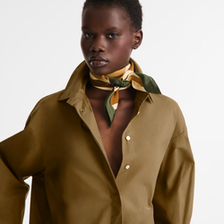 Equestrian Tower Silk scarf 70 , Forest - Silk
