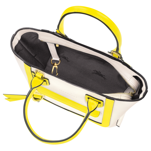 Mailbox Handtasche S, Ecru/Zitrone
