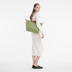 Le Pliage Original L Tote bag , Lichen - Recycled canvas