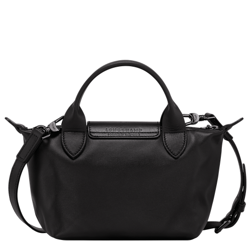 Le Pliage Xtra Tas met handgreep aan de bovenkant XS , Zwart - Leder - Weergave 4 van  6