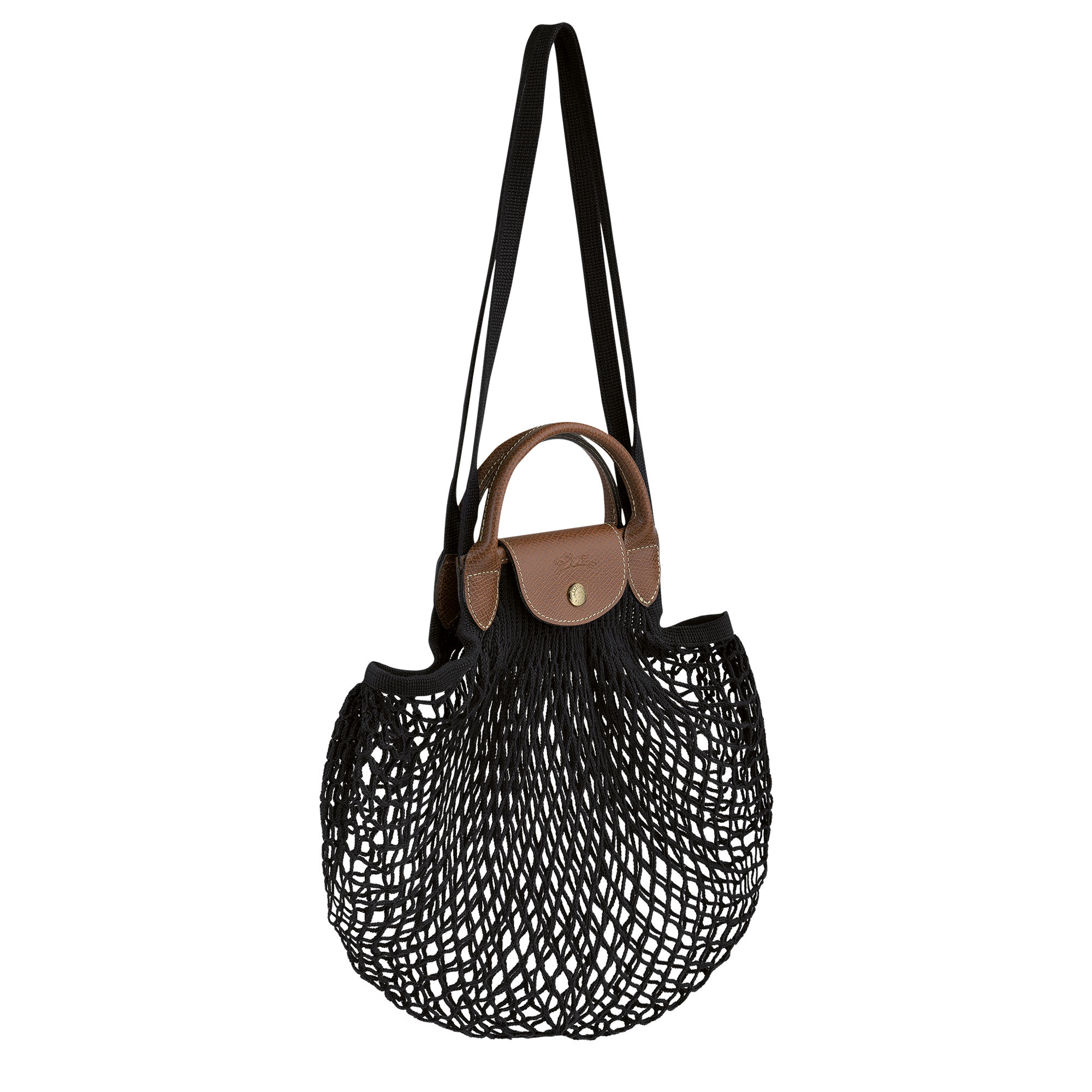 Le Pliage Filet Bolso con asa superior L, Negro