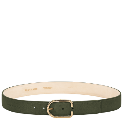 Le Foulonné Ladies' belt , Khaki - Leather