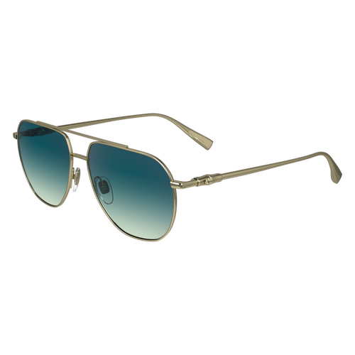 Sunglasses Gold/Petrol Blue - OTHER | Longchamp US