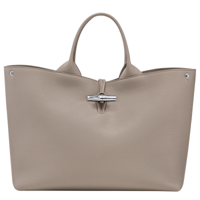 Handtasche L Le Roseau , Leder - Hellgrau