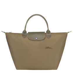 Le Pliage Green M Handbag , Artichoke - Recycled canvas