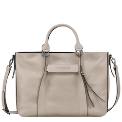 Longchamp 3D Bolso con asa superior L , Cuero - Arcilla