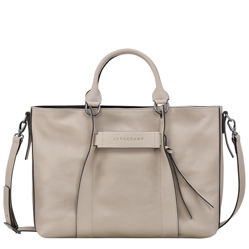 Longchamp 3D Tas met handgreep aan de bovenkant L , Klei - Leder - Weergave 1 van  5