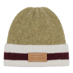 Beanie , Pistachio/Burgundy - Knit