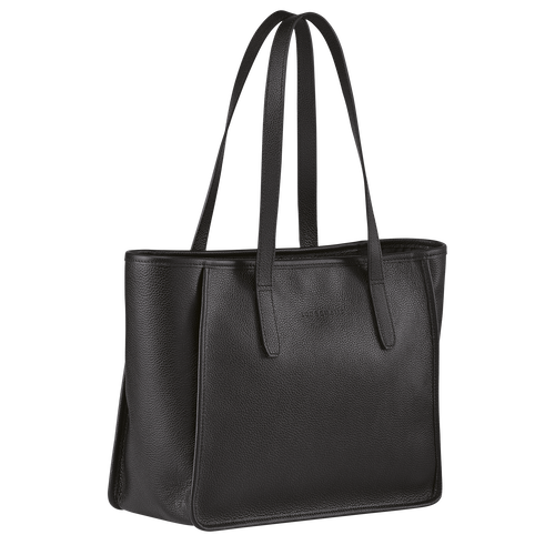 Le Foulonné L Tote bag , Black - Leather - View 3 of 5