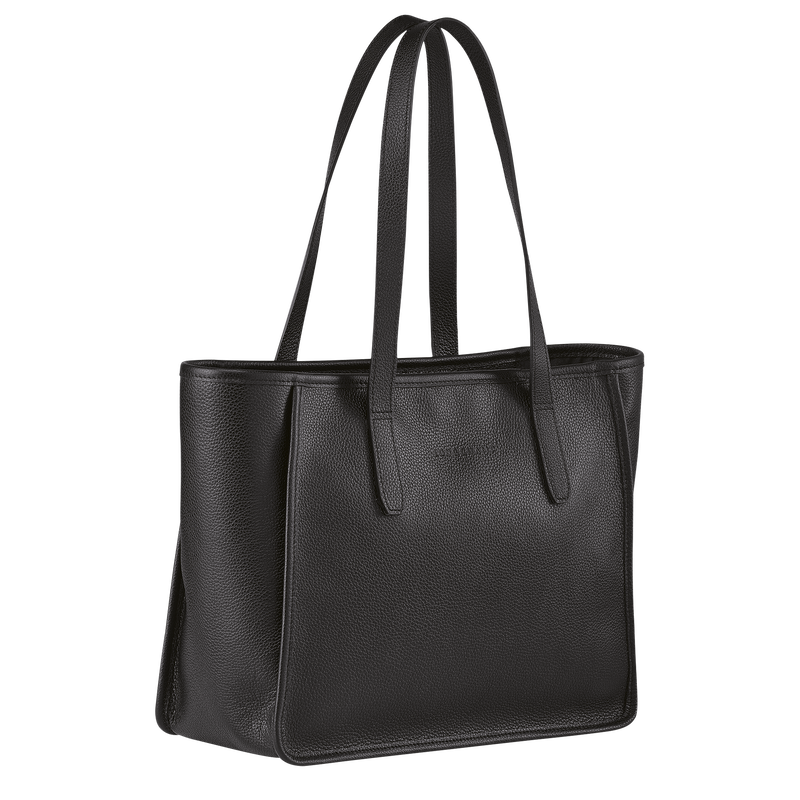 Le Foulonné L Tote bag , Black - Leather  - View 3 of 5