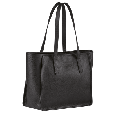 Le Foulonné L Tote bag Black - Leather | Longchamp US
