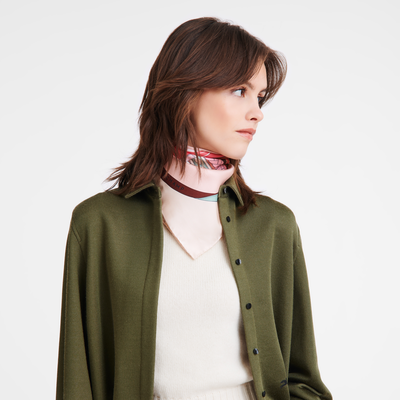Tête de cheval Silk scarf 90 , Pink - Silk
