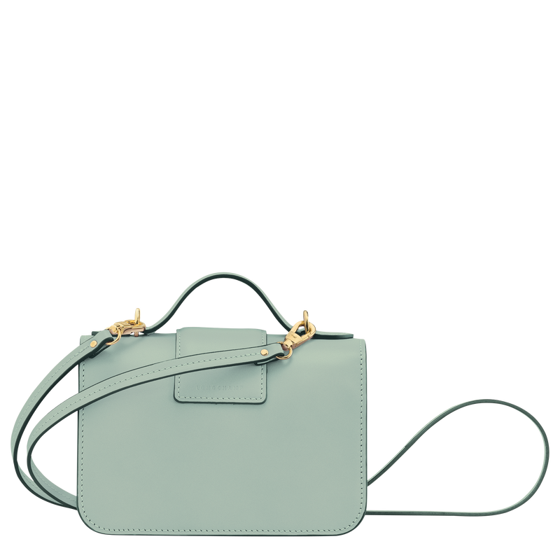 Box-Trot XS Crossbody bag , Green-gray - Leather  - View 4 of  6