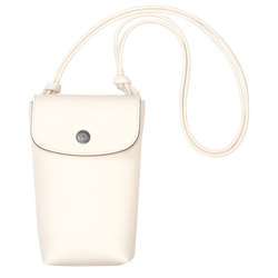 Le Pliage Xtra 裝飾皮革滾邊的手機殼 , 亞麻色 - 皮革