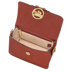 Box-Trot 斜揹袋 S , 赤褐色 - 皮革