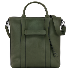 Shopper L Longchamp 3D , Leder - Khaki