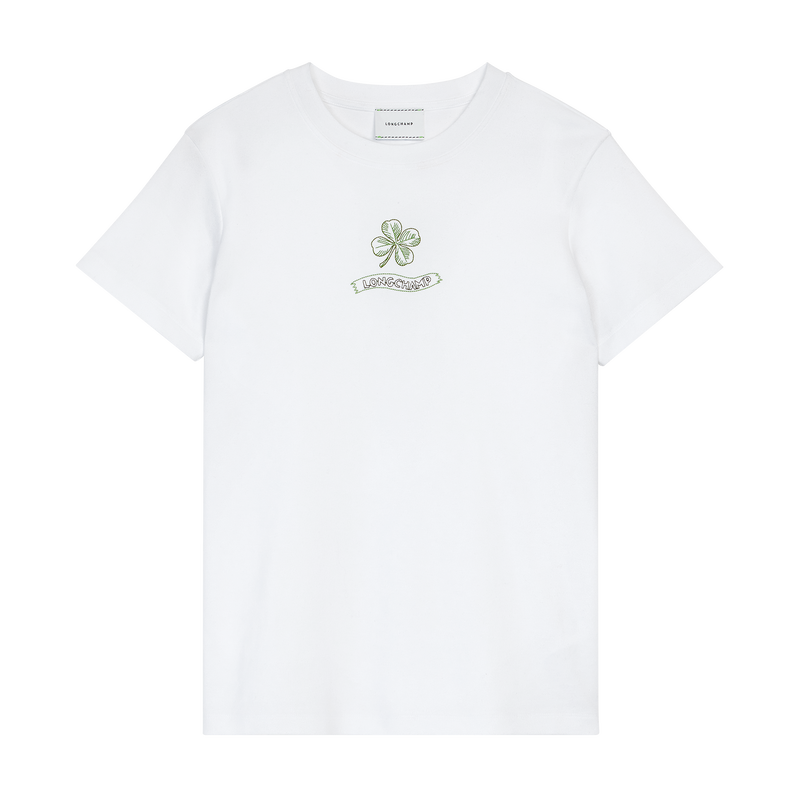 T-shirt , White - Embroidered jersey  - View 1 of 1