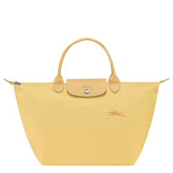 Le Pliage Green M Handbag , Wheat - Recycled canvas